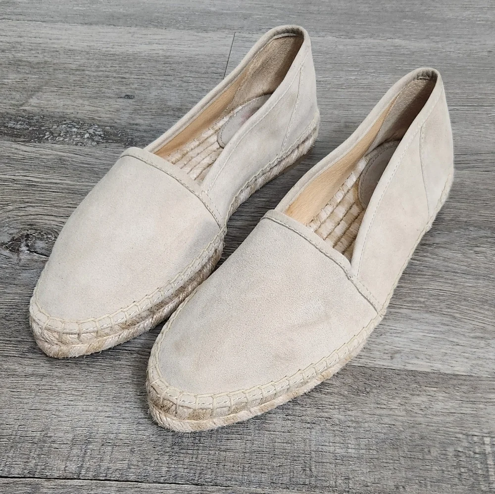 Frye Suede Espadrille Grey Beige‎